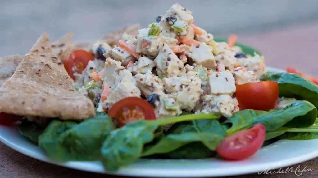 vegan chicken salad recipe using plant based chicken strips
