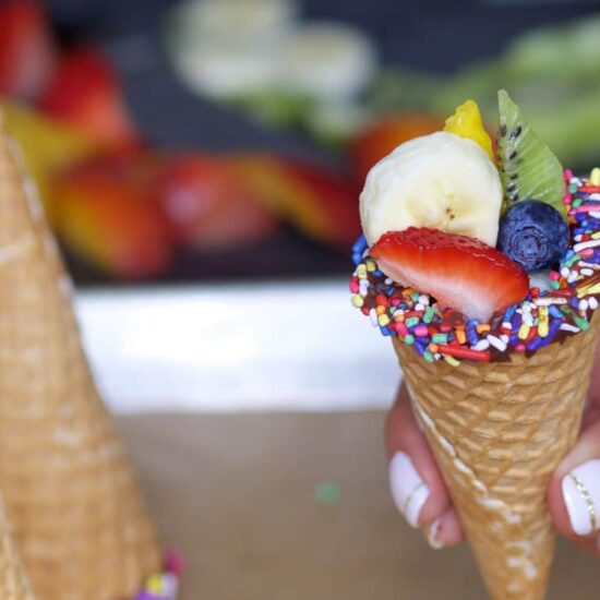 DIY Chocolate Dipped Fruit Cones World of Vegan