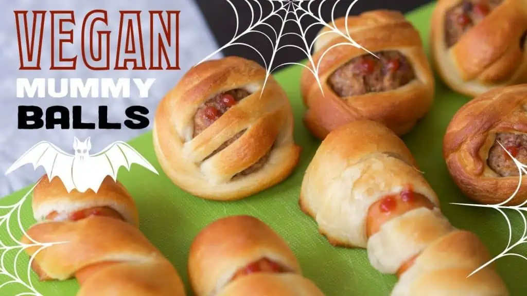 Vegan Halloween Recipe: Mummy Meatballs & Mummy Dogs