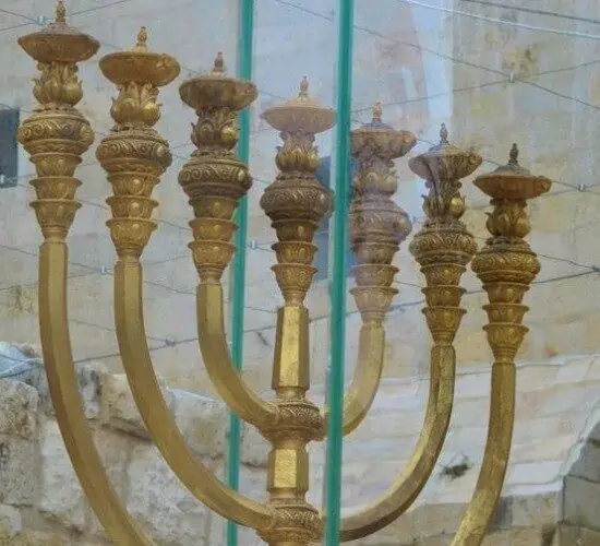 A Hanukkah menorah in Israel.