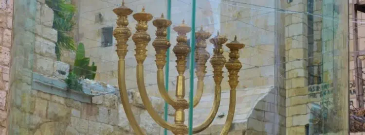 A Hanukkah menorah in Israel.