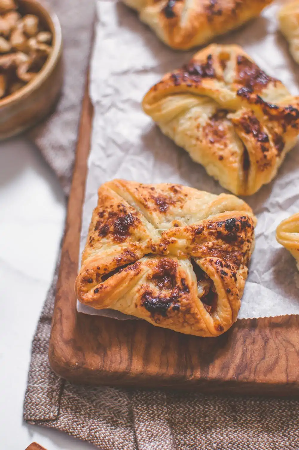 Sweet Potato and Apple Puff Pastry Purses - Olive This!