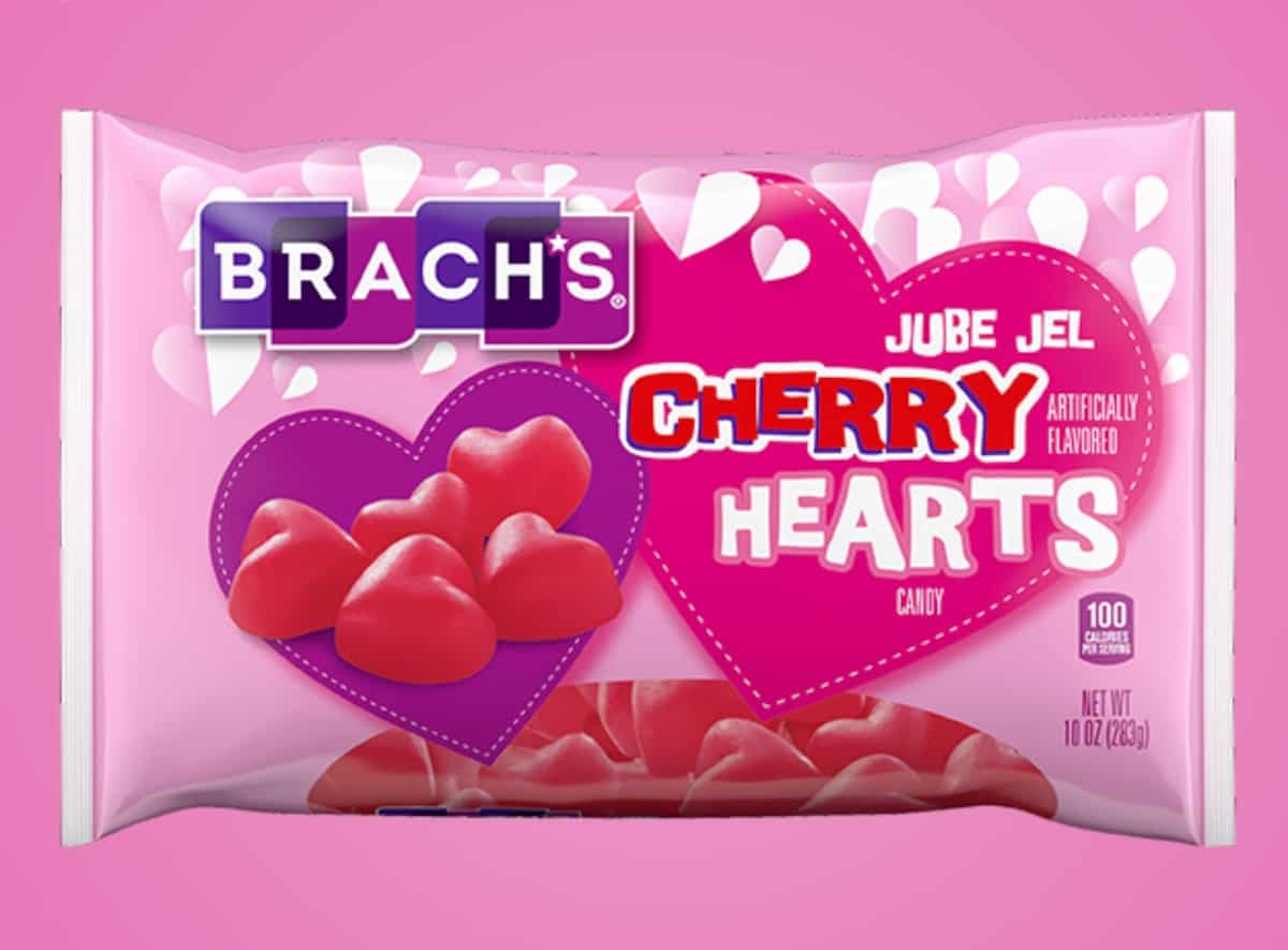 Bag of Brach's Cherry Hearts.