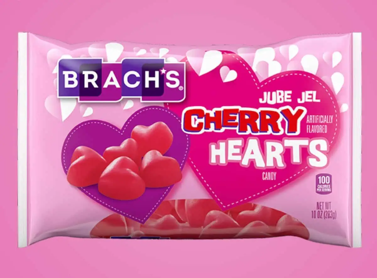 Bag of Brach's Cherry Hearts.