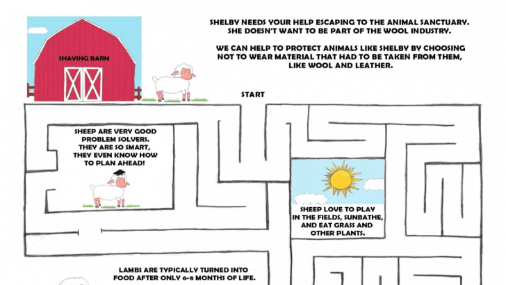 Vegan Kids Activity Book & Printable Maze!
