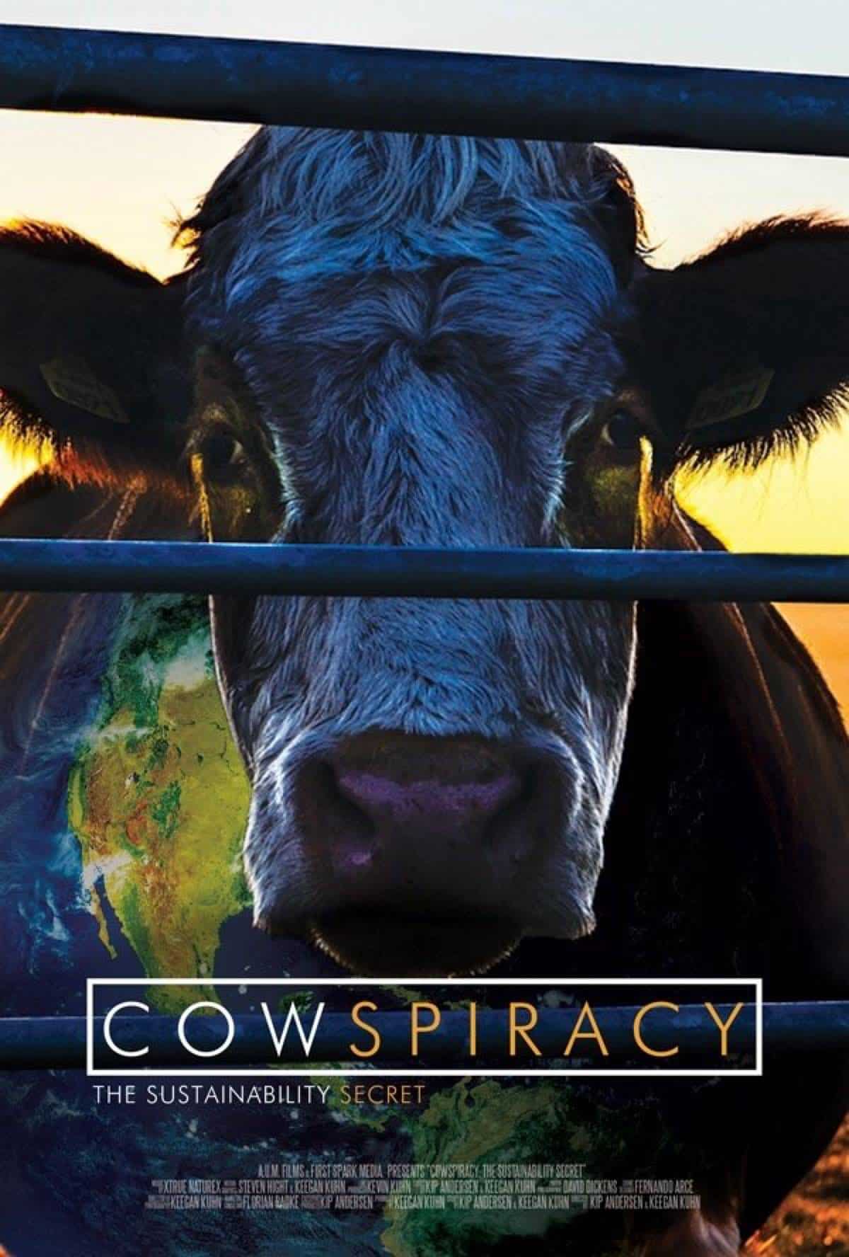 Cowspiracy environmental documentary film poster. 