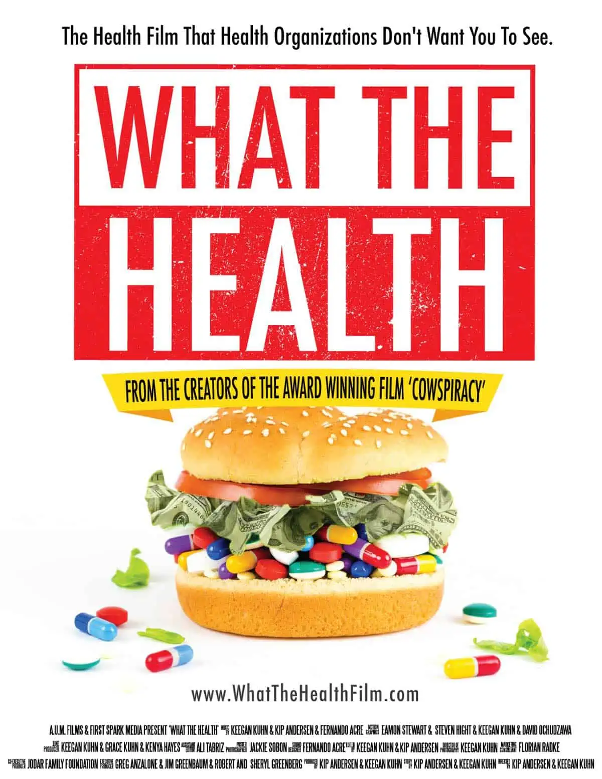 What the Health vegan food documentary movie poster. 
