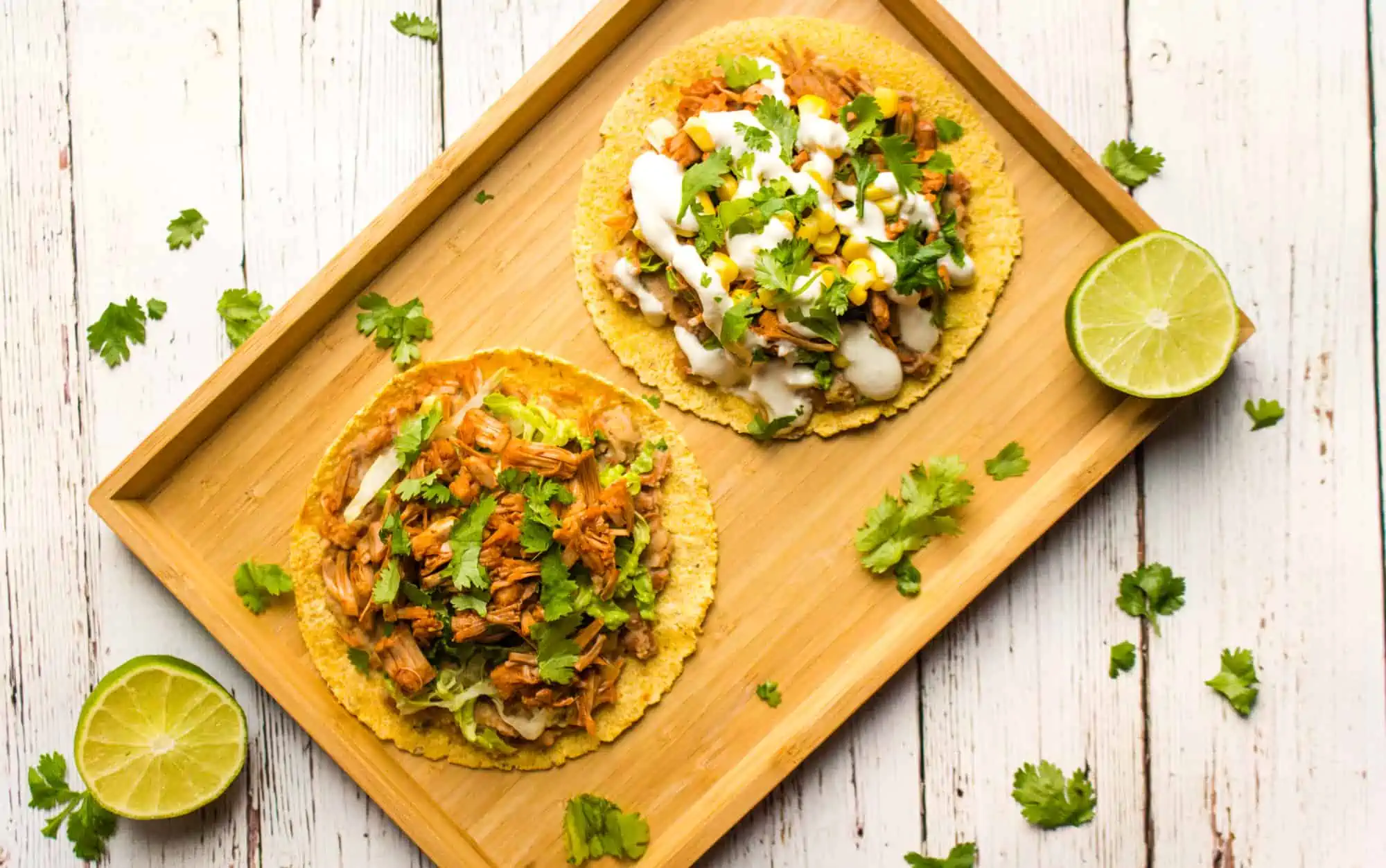 Jackfruit “Pulled Pork” Tostadas