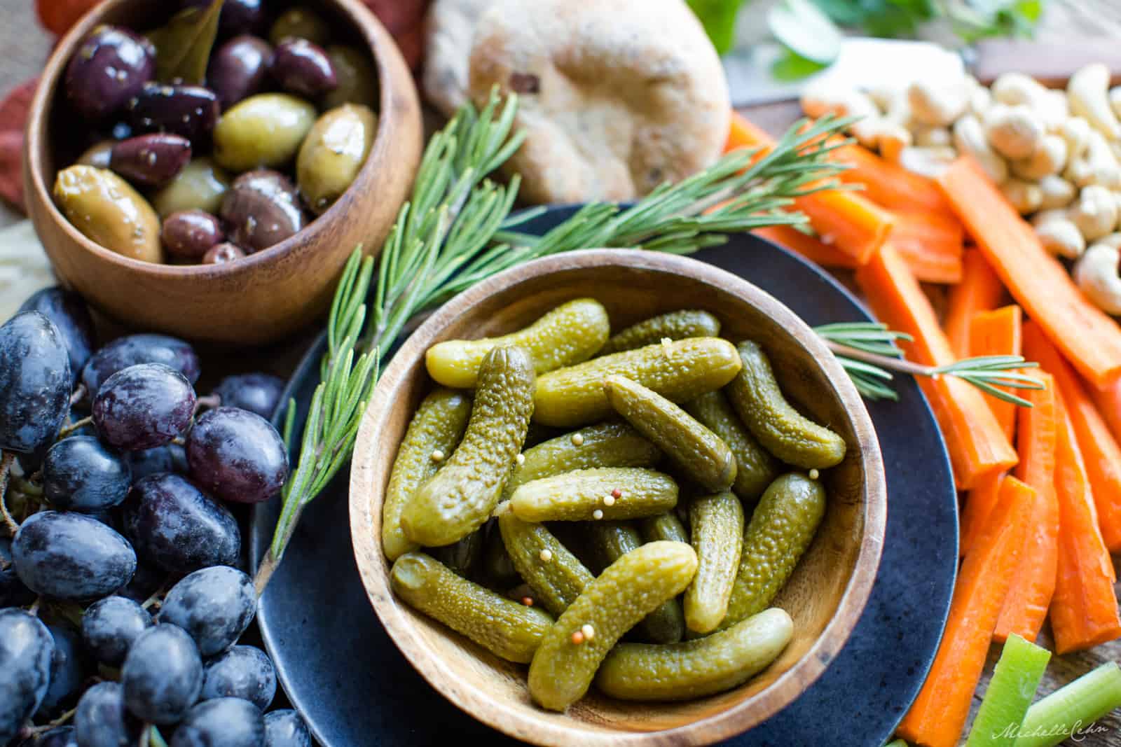 Mini Pickles | DIY Hummus Board | World of Vegan