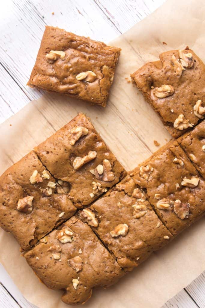 Vegan Maple Walnut Blondies