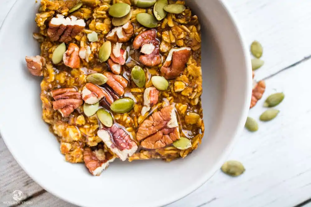 Baked Pumpkin Oatmeal | Easy Vegan Breakfast | World of Vegan