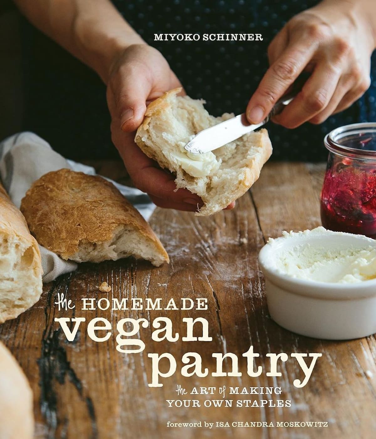 Cover art for The Homemade Vegan Pantry by Miyoko Schinner.