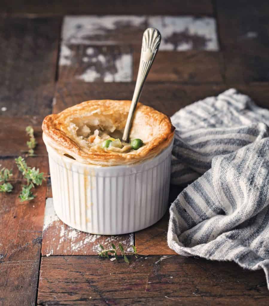 Vegan Chicken Pot Pie Recipe | Vegan Recipe for Carnivores | WorldofVegan.com | #veganpie #carnivorefriendly #vegancookbook #vegan #pie