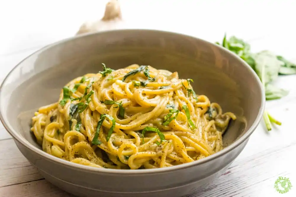 One Pot Pasta | World of Vegan | WorldofVegan.com #vegan #vegetarian #pasta #dinner #recipe #food