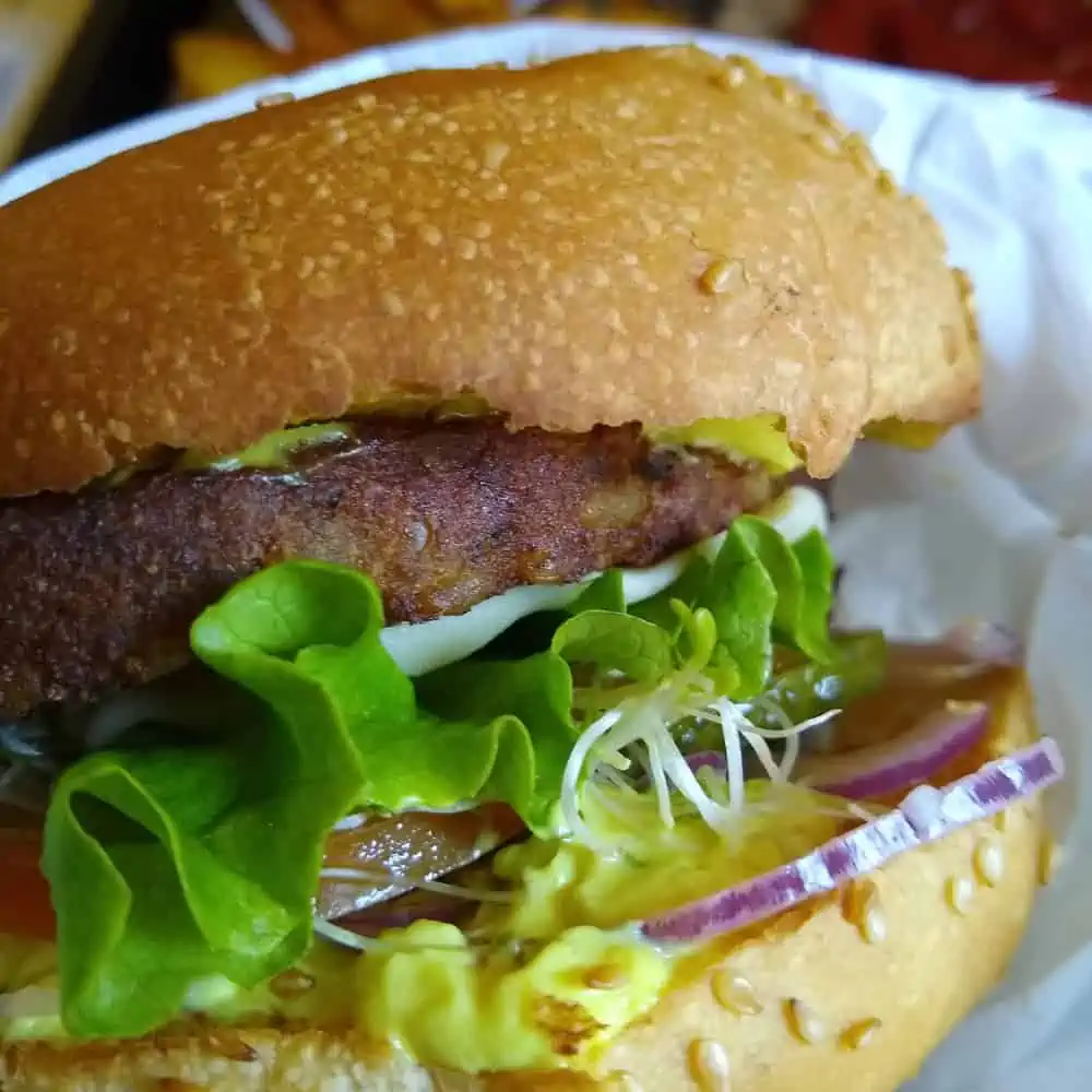 Vegan in Paris: Hang Burger Plant-Based Burger | WorldofVegan.com #vegan #paris #travel