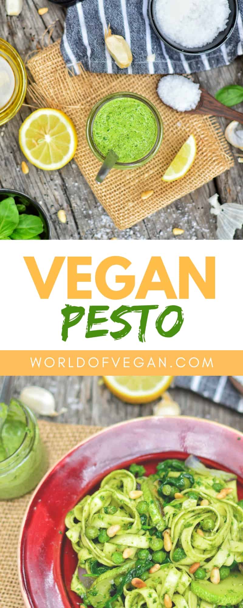 Classic Pesto Recipe | World of Vegan | #pesto #vegan #vegetarian #dairyfree #pasta #italian