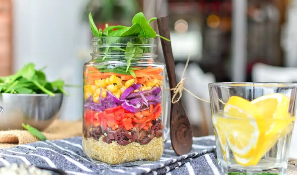 Rainbow Salad in a Jar