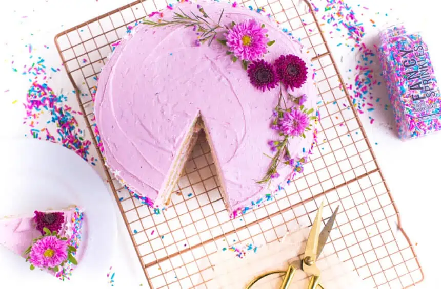 Vegan Birthday Cake | The Ultimate Super-East Cake For Any Occasion | WorldofVegan.com | #cake #birthday #holiday #vegan #baking #dessert #photography #food #diy