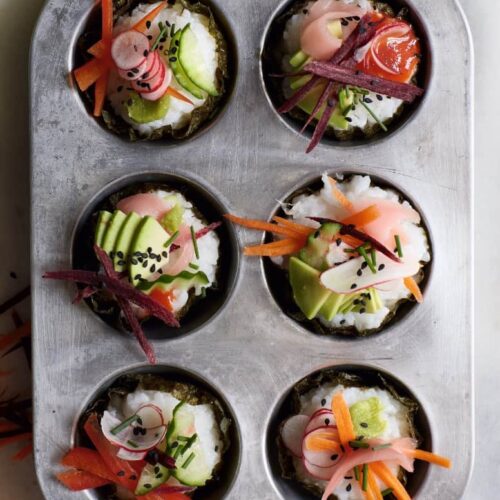 Easy Vegan Sushi Cupcakes | World of Vegan | #sushi #vegan #cupcakes #cakes #worldofvegan #appetizer #party