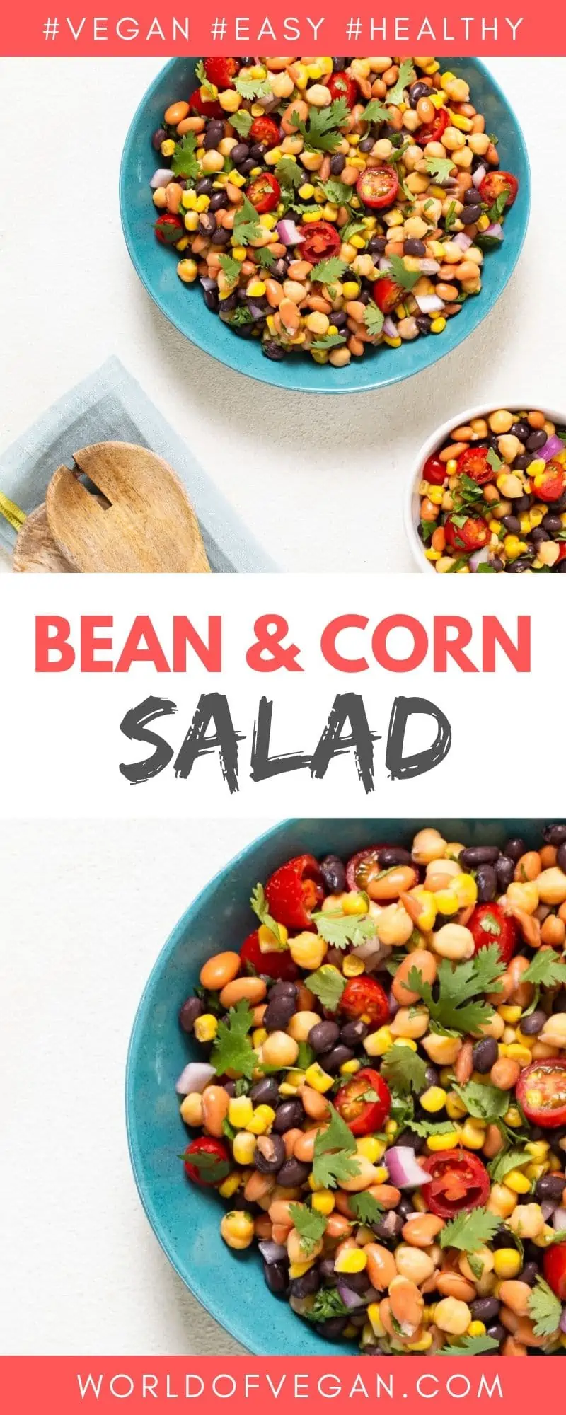 Bean & Corn Salad | WorldofVegan.com #vegan #vegetarian #recipe #healthy #mexican
