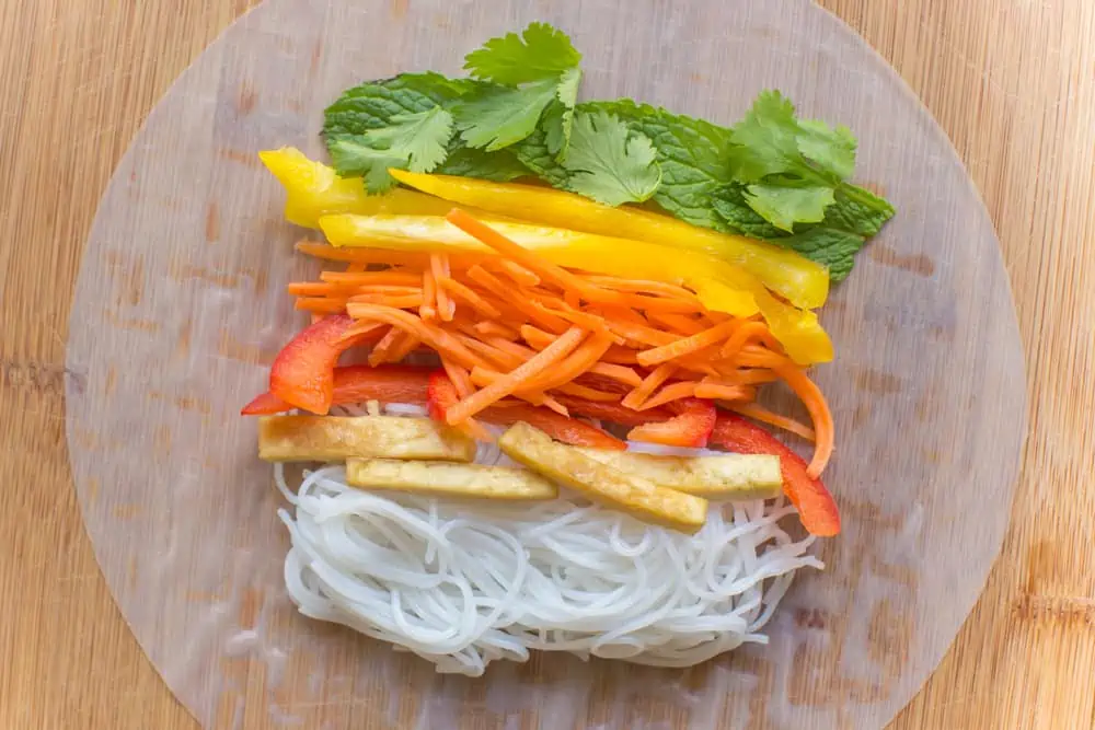 Vegan Rainbow Spring Rolls With NuttZo Dipping Sauce | WorldofVegan.com #vegan #vegetarian #healthy