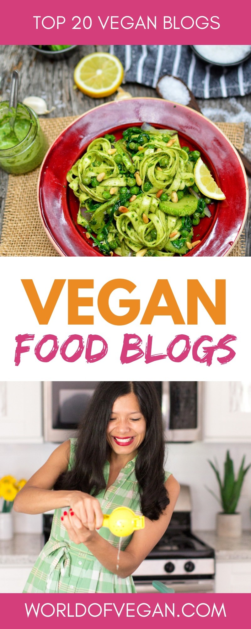 Top 20 Vegan Food Blogs | WorldofVegan.com | #food #vegan #vegetarian #blogs 