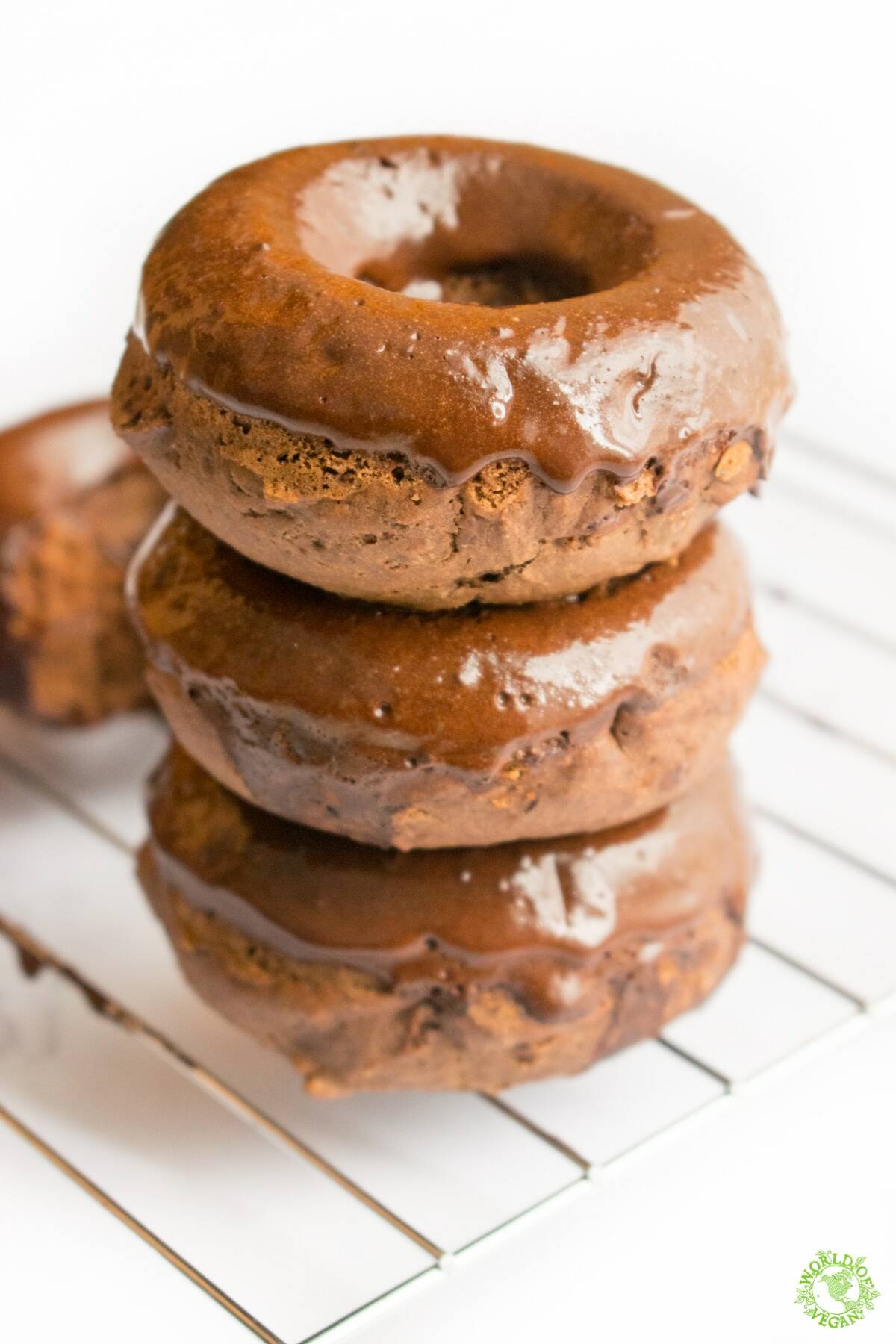Double Chocolate —Vegan Style! Baked Instead of Fried With A Decadent Glaze