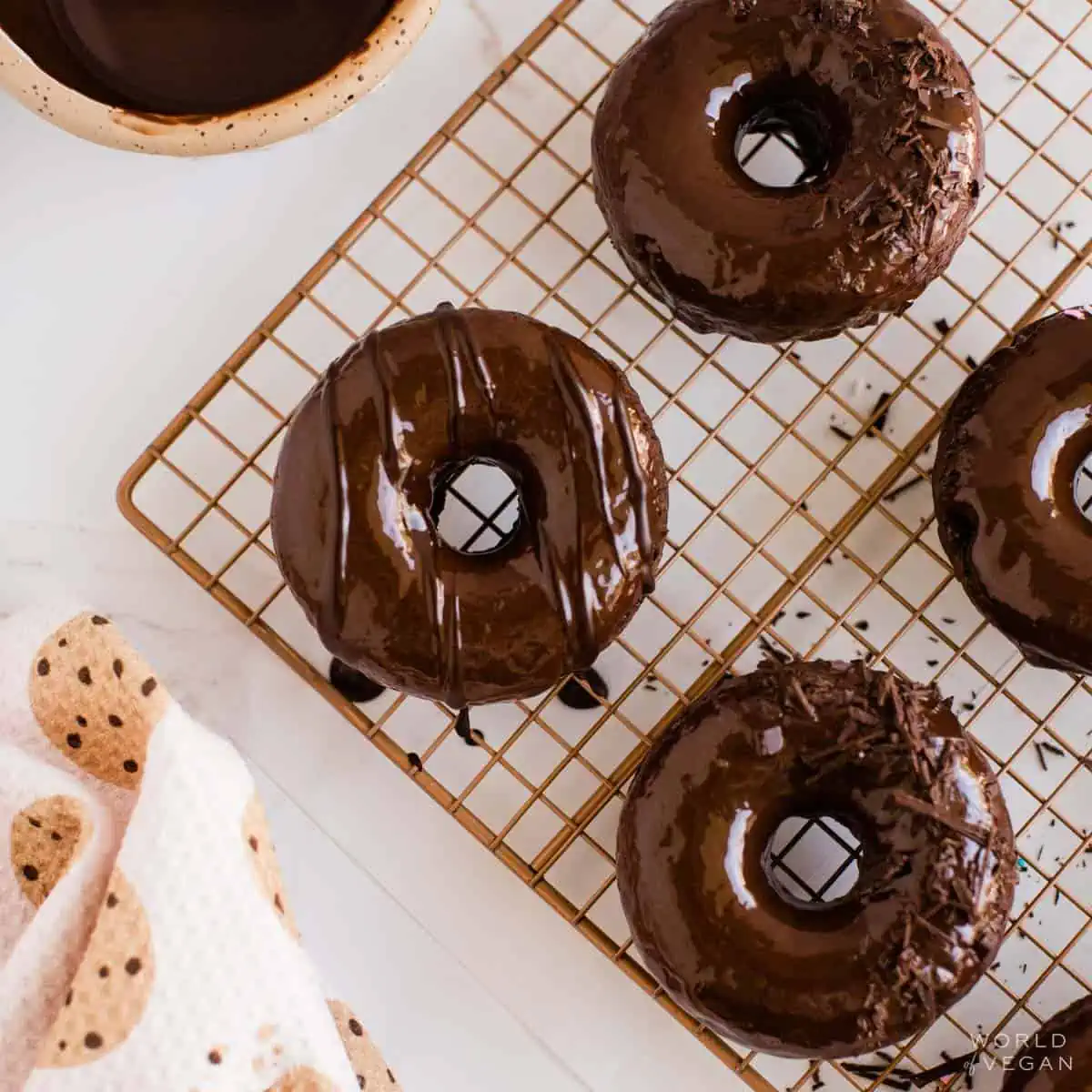 Vegan Double Chocolate Baked Donuts