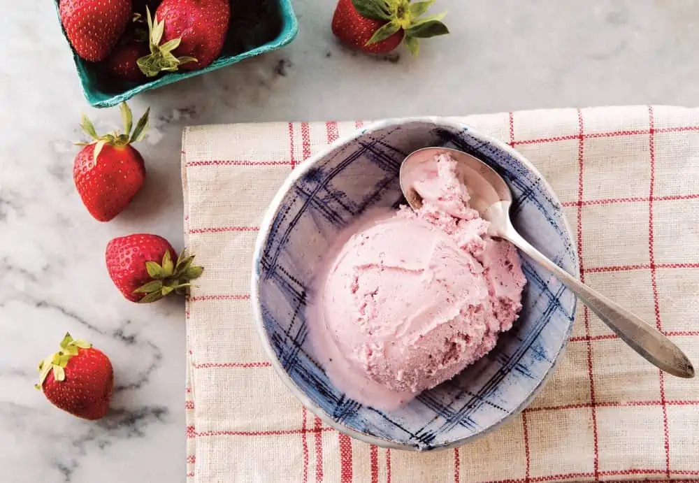 Fresh Vegan Strawberry Ice Cream