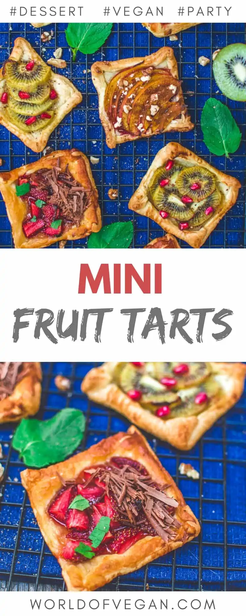 Mini Vegan Fruit Tarts | Easy Dessert Recipe | World of Vegan | #vegan #tarts #fruits #fruits #dessert #worldofvegan