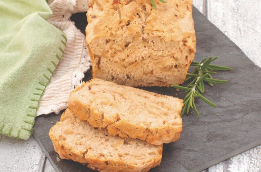 Rosemary Beer Bread Recipe | Homemade Bread | World of Vegan | #bread #rosemary #beer #homemade #baking #vegan #worldofvegan