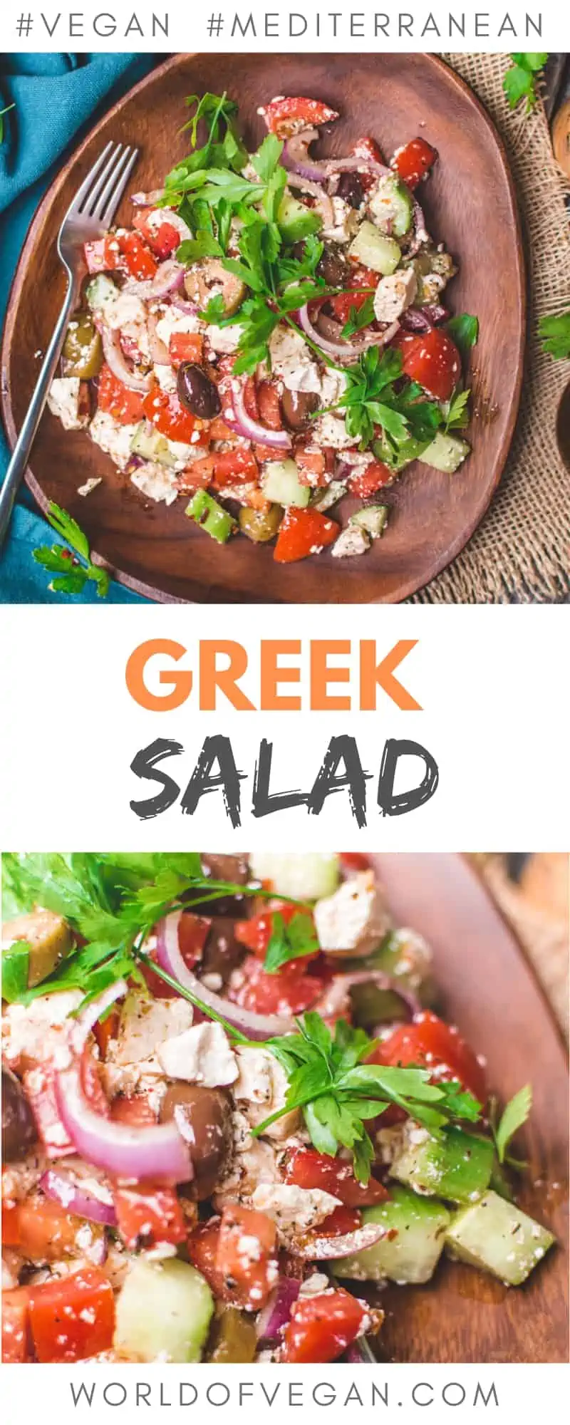 Vegan Greek Salad With Tofu Feta