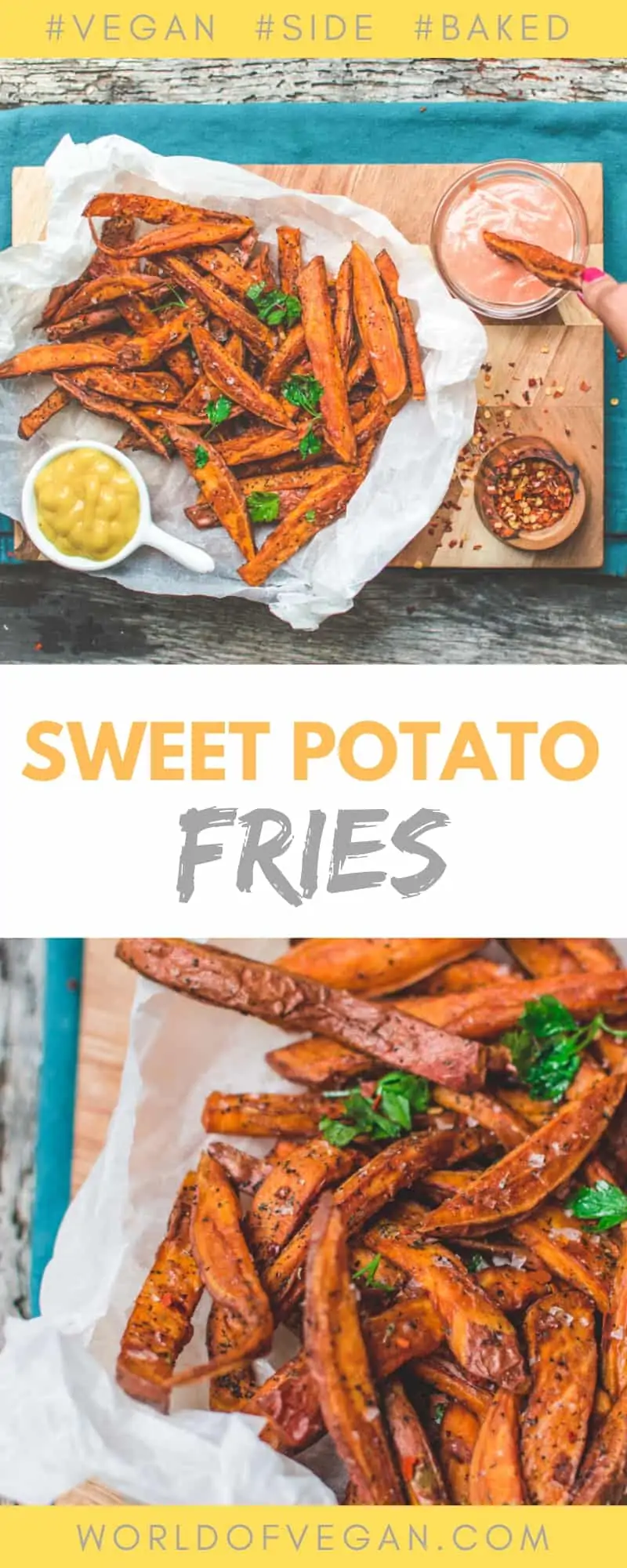 The Perfect Sweet Potato Fries Recipe | World of Vegan | #sweet #potato #fries #side #worldofvegan