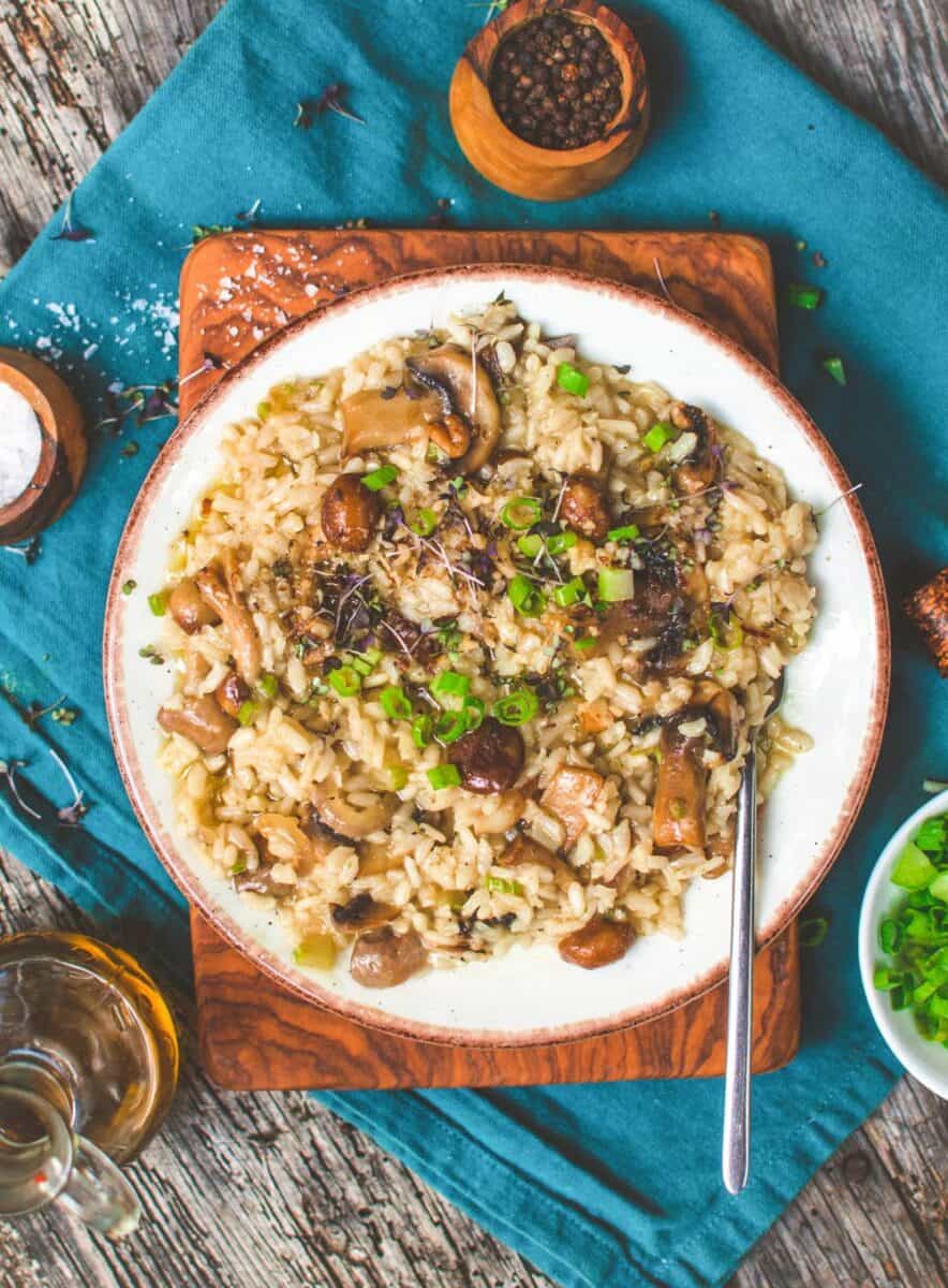 Vegan Mushroom Risotto | World of Vegan