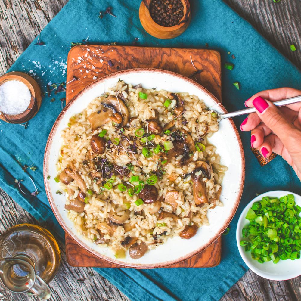 Vegan Mushroom Risotto | World of Vegan