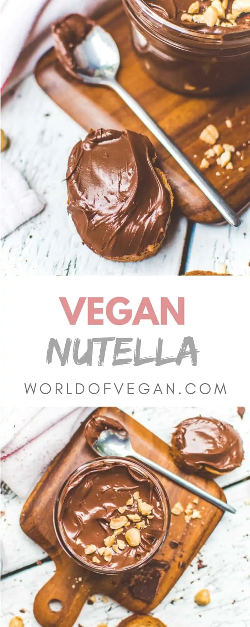 Homemade Vegan Nutella | Chocolate Spread | World of Vegan | #nutella #vegan #recipe #homemade #diy #chocolate #hazelnuts #worldofvegan
