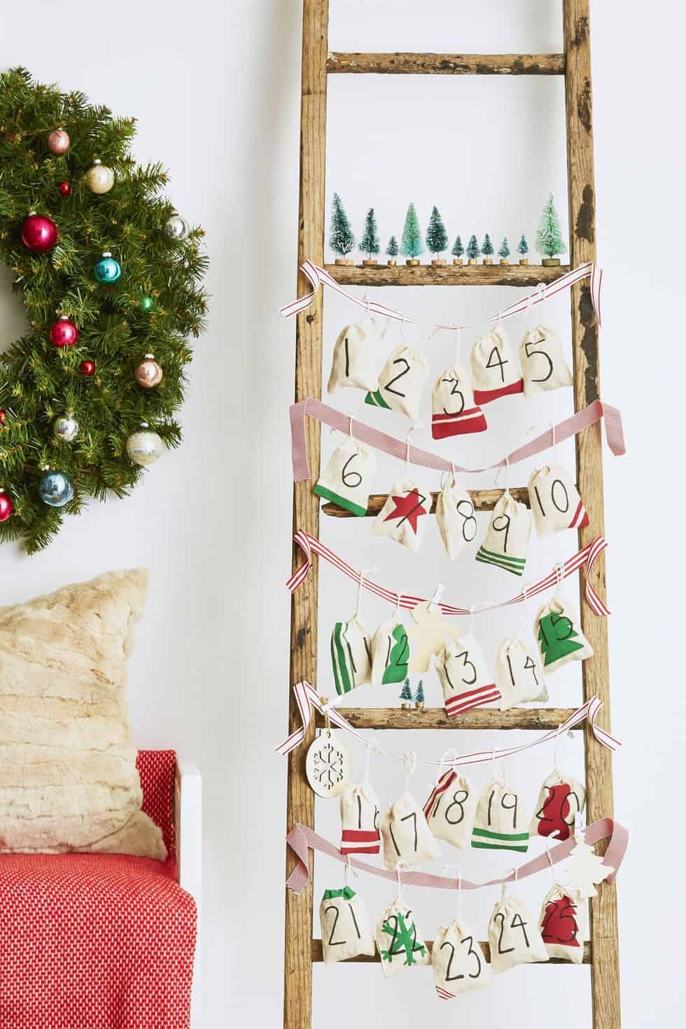 Wall hung Advent Calendar Red Christmas Home All H M GB Advent 