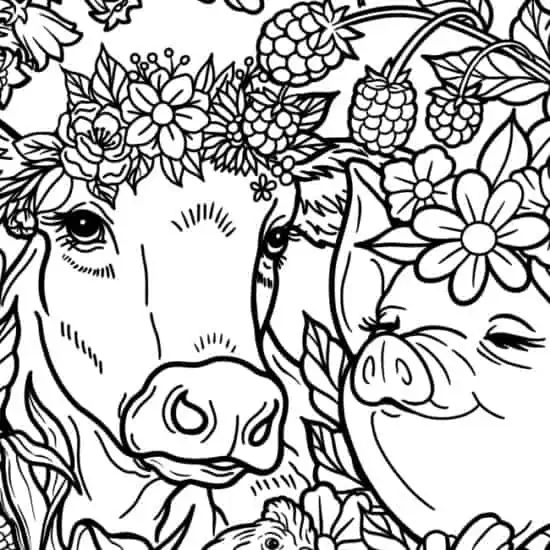 Vegan Kids Coloring Page Printable Activity