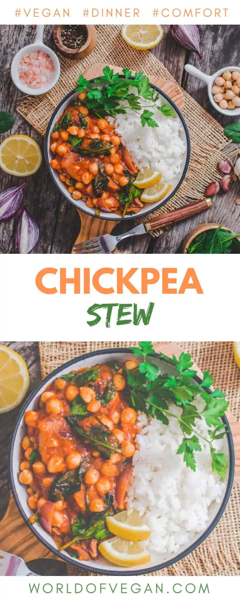 Chickpea Stew Pinterest Graphic