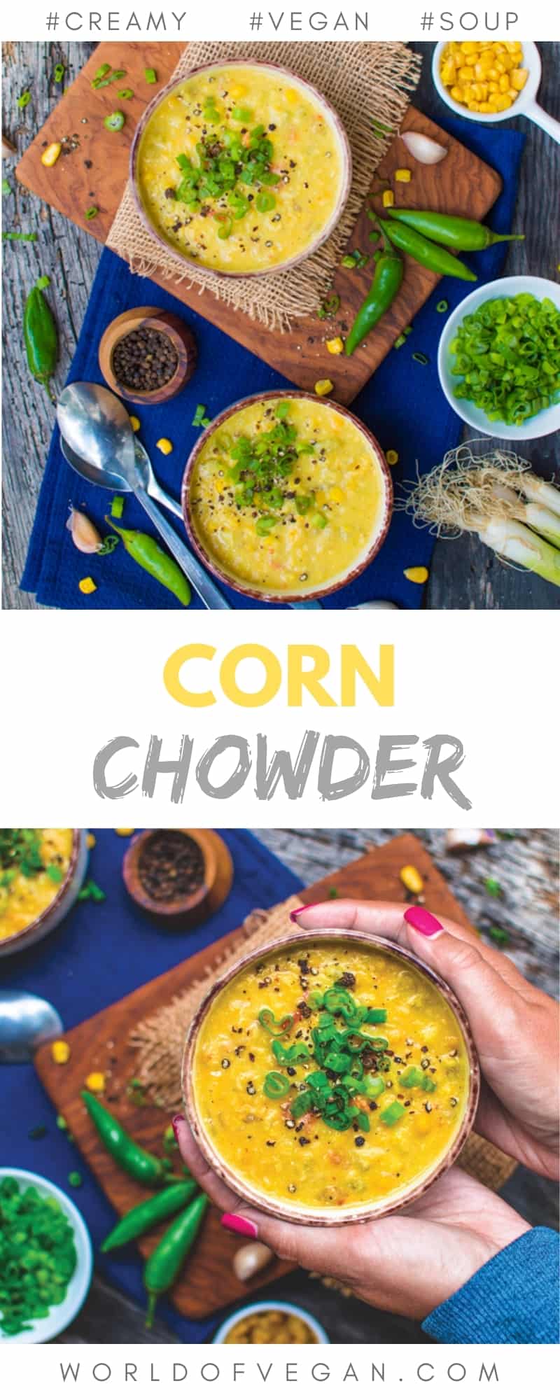 Creamy Vegan Corn Chowder PIn