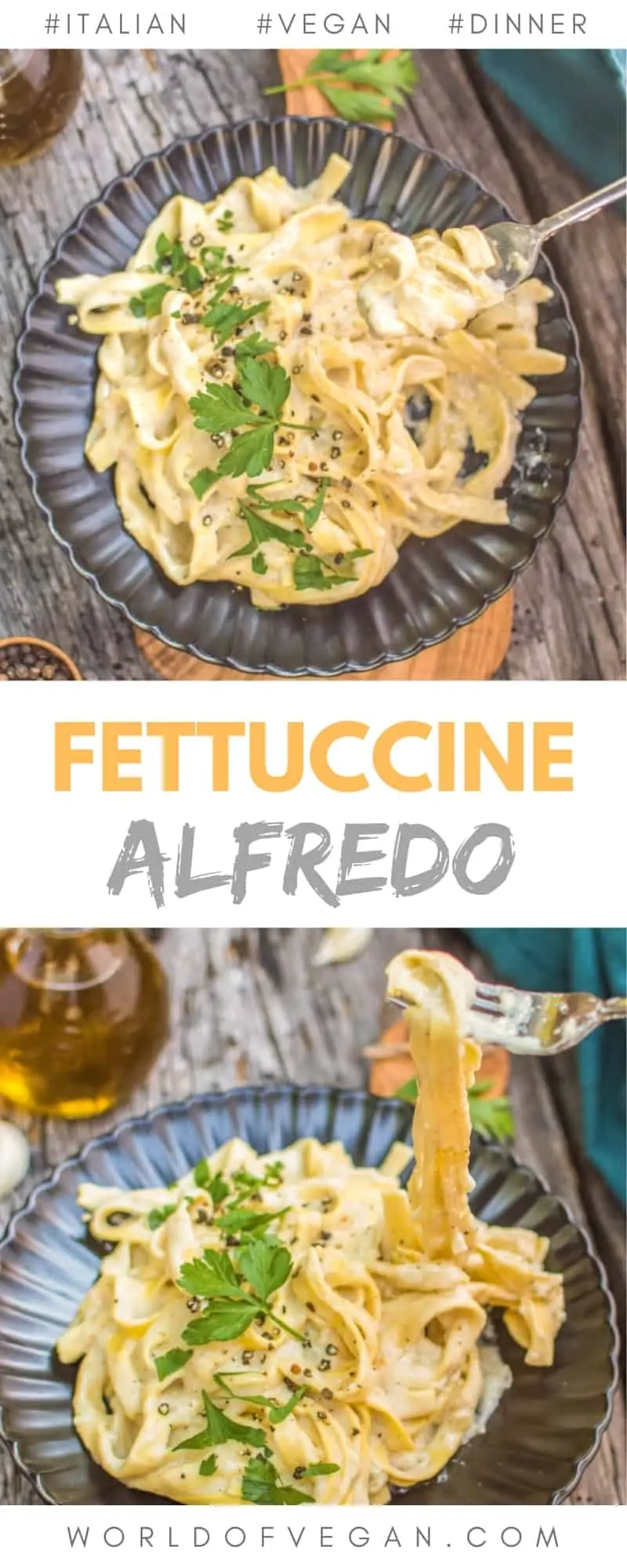 Creamy Fettuccine Alfredo Long Pin