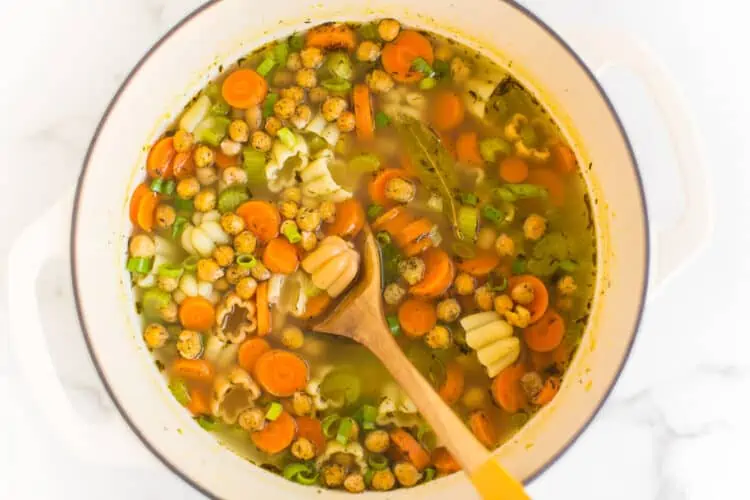 Vegan Chickpea Noodle Soup Recipe