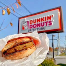 Vegan Beyond Sausage Sandwich at Dunkin Donuts