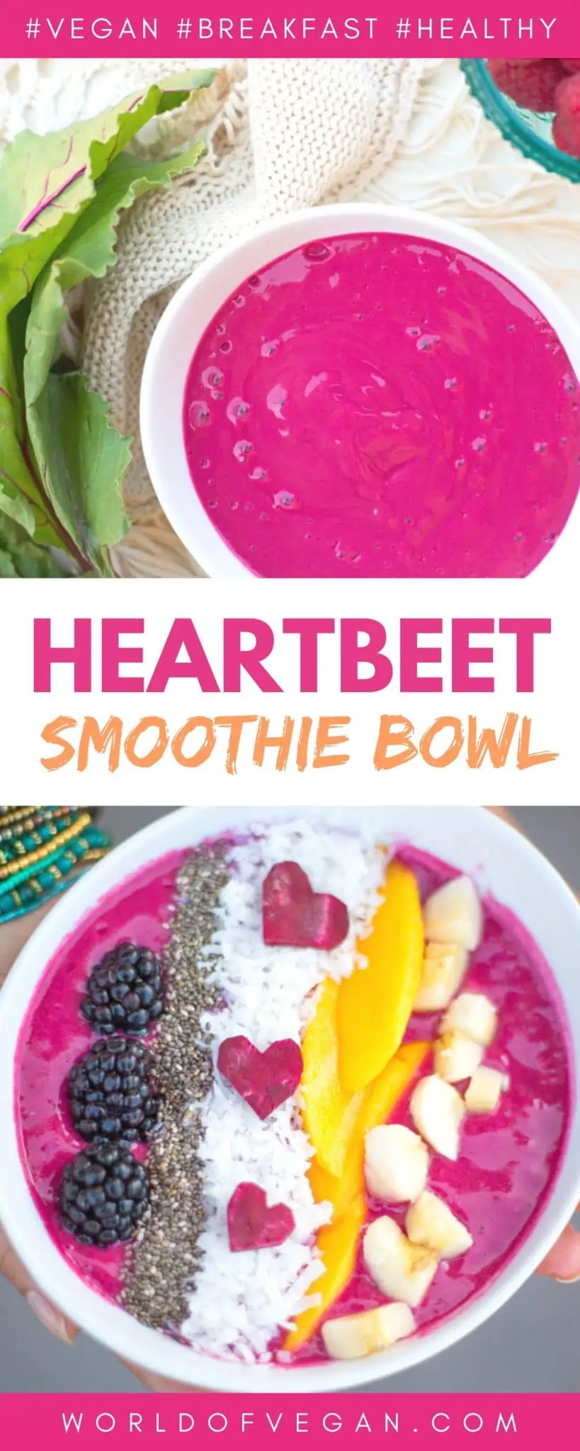 Vegan Heart Beet Smoothie Bowl Recipe
