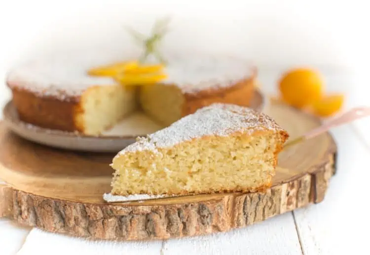 Vegan Lemon Olive Oil Cake Slice Recipe Photo