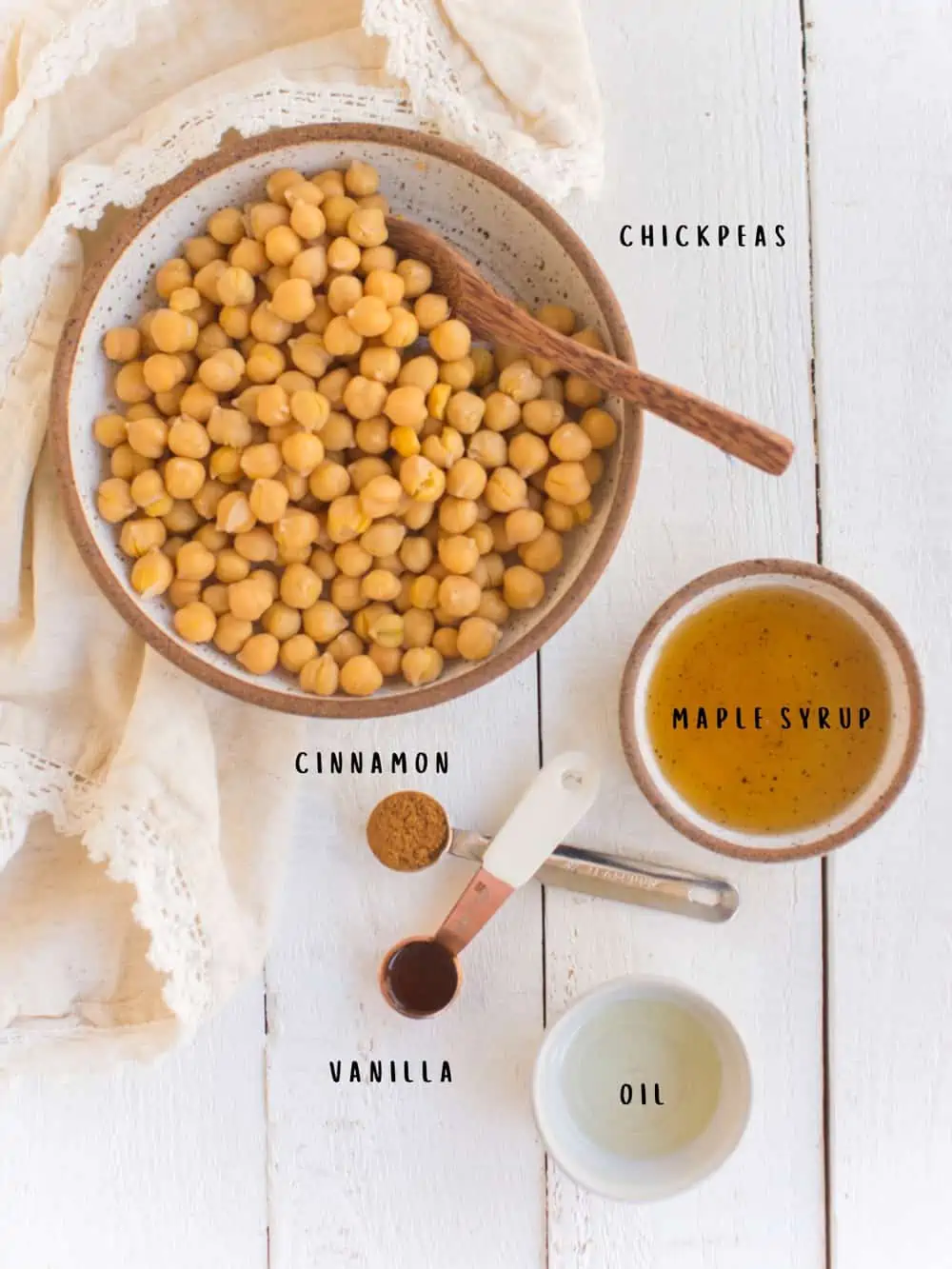 Maple Cinnamon Roasted Chickpeas Ingredients