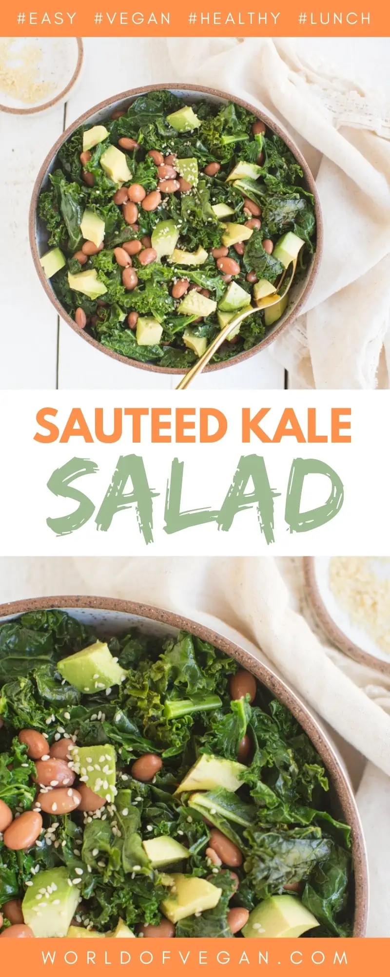 Sauteed Kale and Avocado Salad