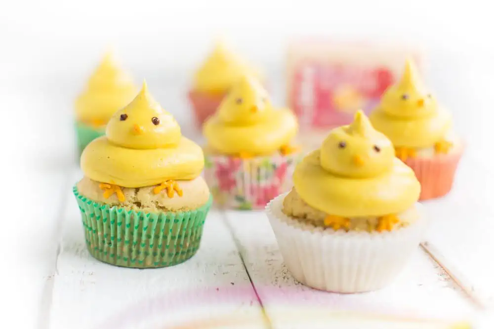 Vegan Easter Cupcakes With Lemon Buttercream Frosting