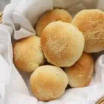 basket of vegan pandesal rolls