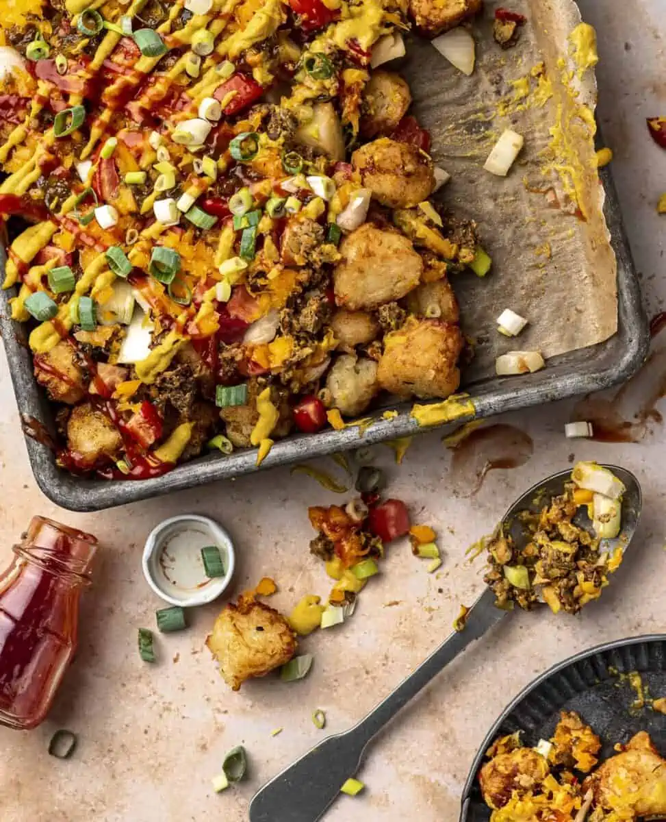 Vegan Tater Tot Sheet Pan Meal